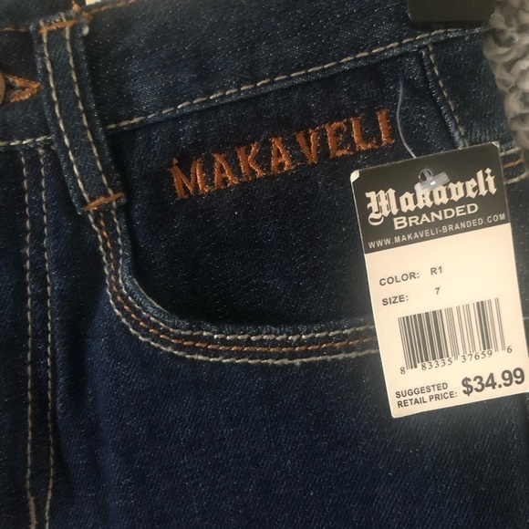 Beautiful Boys Jeans Short With embroidery New With Tag Size 7 - Picture 3 of 6